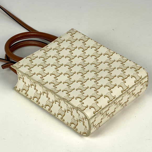 Celine Mini Vertical Cabas Triomphe 2-Way Shoulder/Handbag in Coated Canvas, ... - Picture 2 of 9